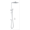 Ensemble de douche contemporain en acier inoxydable