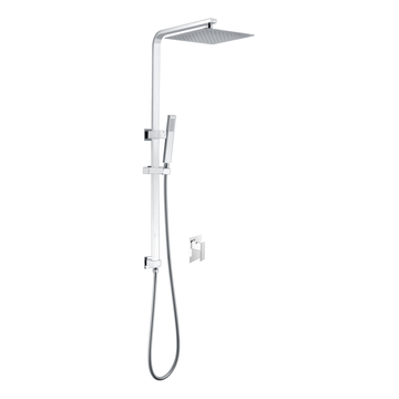 Ensemble de douche contemporain en acier inoxydable