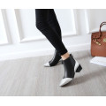 New Style Autumn Block Heel Metallic Color Ankle Boots (YX-3)