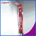 Fyeer Pink Rainfall Stainless Steel Shower Panel with Temperature Display