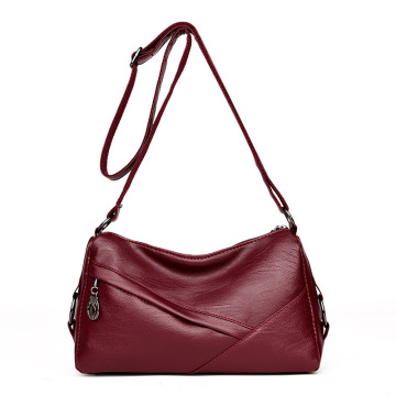 Popular Western Style Ladies Leather straw Shoulder Bag