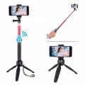 Selfie stick with tripod adapter for sports camera