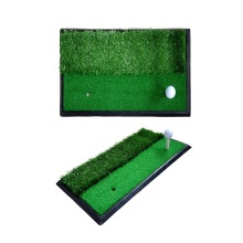 Dual-Turf Golf Hitting Mat with Heavy Rubber Base