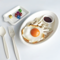 Eco Friendly Takeaway Bagasse 24oz-700ml Oval Bowl