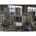 5bbl skid-mounted electric brewhouse with cellar tanks