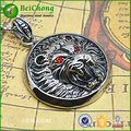 Ambition punk style Collier pendentif yeux rouges lion acier inoxydable pendentif masculine