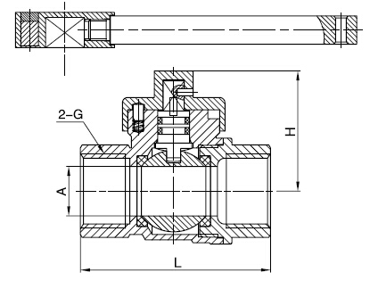 Magnetic Lockable Brass Gas Ball Valve DWG