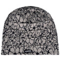 Printed flower plush thickening leisure crease flat-topped head beanie cap