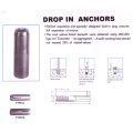 Hot Sale Galvanized Screw Anchor Drop in Anchor with Plug