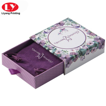 Purple Paper Necklace Gift Box