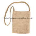 Moda Custom Eco-Friendly reutilizáveis ​​Natural / Black Jute Shopping Bag