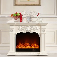 Factory Wood Mantel With Electric Fireplace