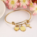 Expandable Religious Virgin Mary Christian Charm Bracelet