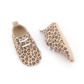 Wholesale Genuine Leather Leopard Baby Shoes Oxford Shoes