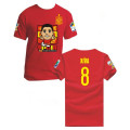 Fan de football Espagne 2014 cartoon t-shirts pour la Coupe du monde brésilienne