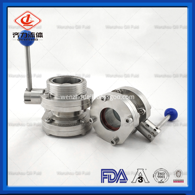 Sanitary Stainless Steel Butterfly Valve 165
