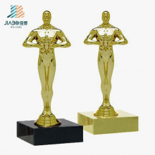 Lembrança de presente de promoção de artesanato personalizado Oscar ouro Metal decoração troféu