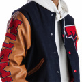 Maroon And Black Men's Baseball Jacket