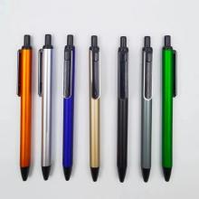 hot selling promotional gift ball pens personalized custom logo click ballpoint pens metal pocket hook