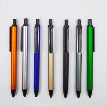 hot selling promotional gift ball pens personalized custom logo click ballpoint pens metal pocket hook