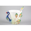 Ceramic Peacock Tea Set Cup