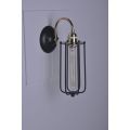 Cage Filament Aged Steel Wall Lamp (KM087W-1B)