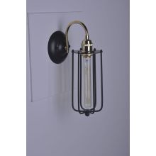 Cage Filament Aged Steel Wall Lamp (KM087W-1B)