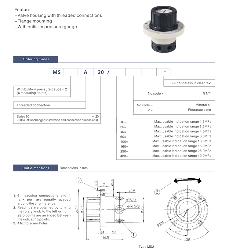 Hydraulic Oil Pressure Gauge Isolator