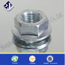 China Supplier High Strength Zinc Plated Hex Flange Nut