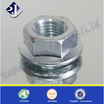 China Supplier High Strength Zinc Plated Hex Flange Nut