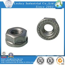 Grado 2 Tuerca de brida hexagonal con revestimiento galvanizado