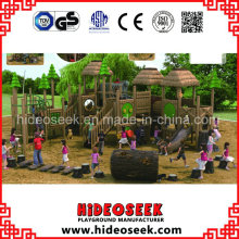 ASTM Standard Wood Color Plastic Playground Outdoor with Slide