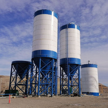 Silo de cimento de mistura de concreto estacionário