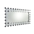 Rectangular bathroom mirror with decorative border