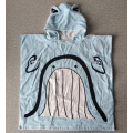 Kinder ärmelloser Surfponcho blauer Handtuchmantel