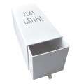 Sliding chipboard paper with ribbon cosmetic box