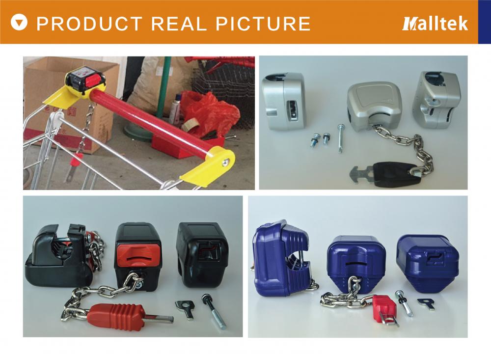 Retail Grocery Store Plastic Shopping trolley Coin Lock Retail Grocery Store Plastic Shopping trolley Coin Lock