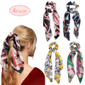 Scarf Scrunchies Silk Satin Elastic Hair Band