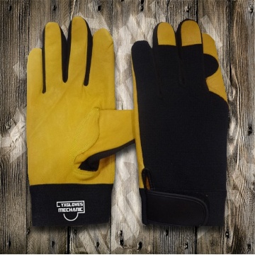 Cowhide Leather Glove-Safety Glove-Mechanic Glove-Machine Glove-Working Leather Gloves