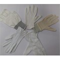 100% Black Cotton Polyester Gloves with 3 Ribs on Back Dch214