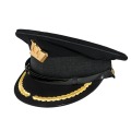 Black Military Uniform Dress Hats Embroidery Patches