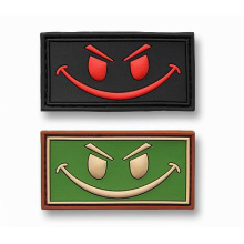 Square fashionable nice customized rubber patch shaped for bags/apparel