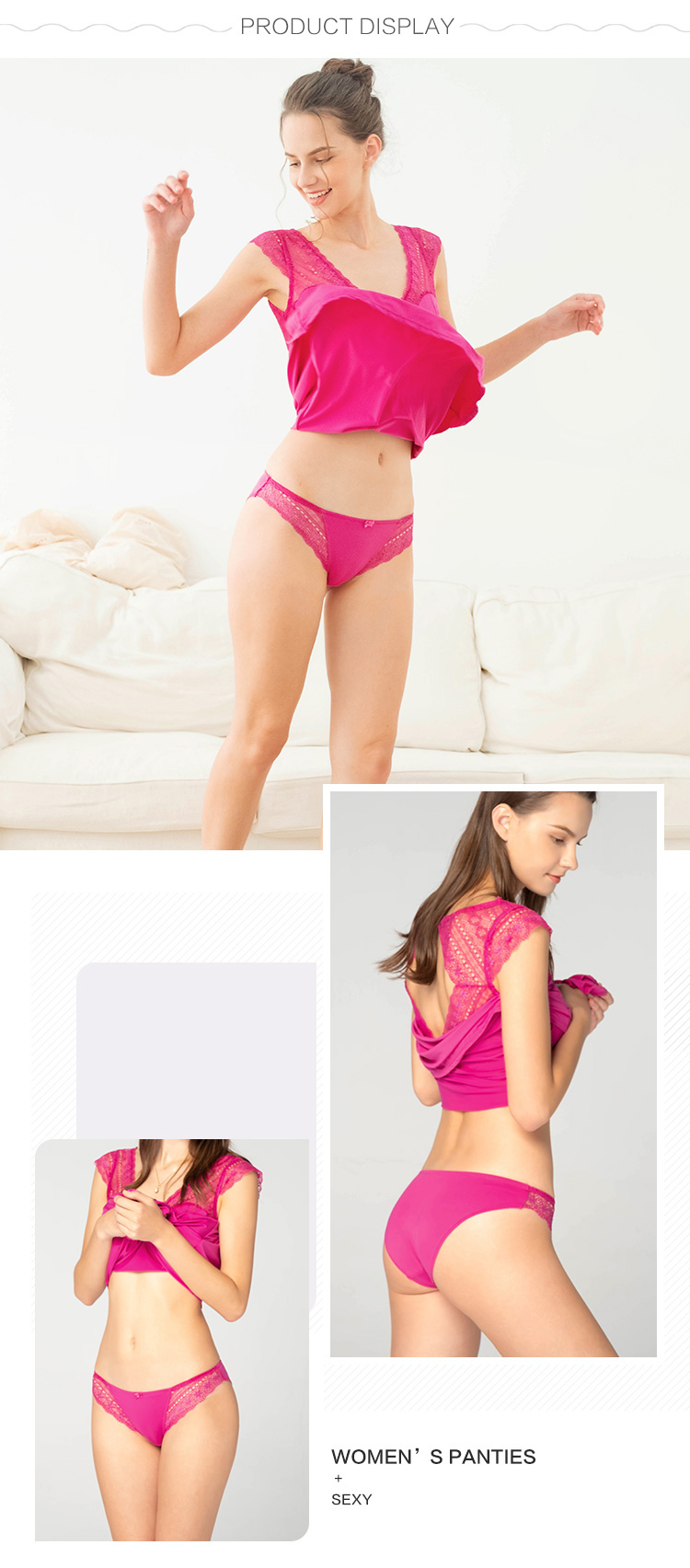 Women brief underwear-product display