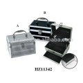 2014 fashionale aluminum vanity case with a tray&drawer inside