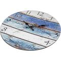 Rustic Beach Wall Clock Round