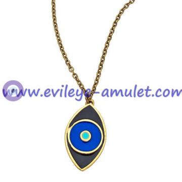 Three-Color Enamel Evil Eye Necklace Wholesale