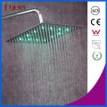 Fyeer 12 Inch Ultrathin Brushed Shower Head LED Overhead Shower