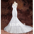 BD10081 new wedding dress 2016 Strapless chapel mermaid lace wedding dress