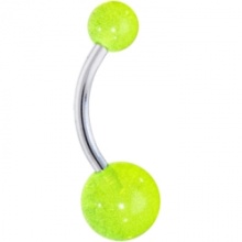 Neon Green Glow in The Dark Belly Button Ring