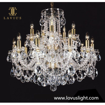 Light Luxury Luxury Crystal Candelier Candelador de teto Candelador de teto Candelador da sala do quarto da villa lustre
